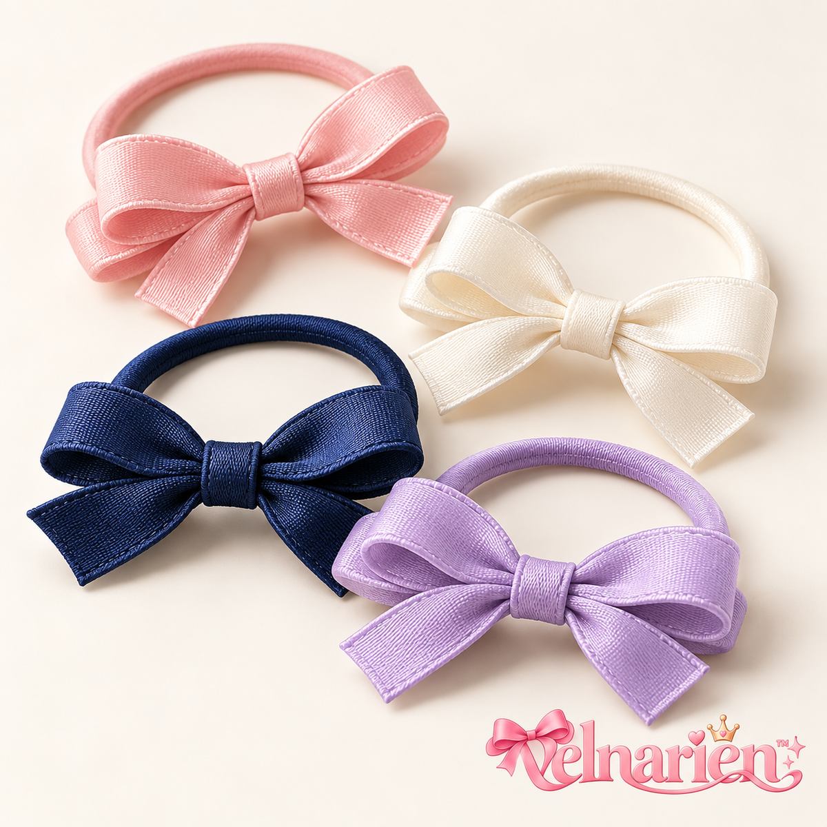 Velnarien™ Satin Bow Ponytail Holder Set