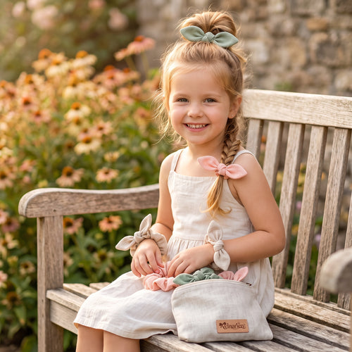 Velnarien™ Bunny Ear Bow Scrunchie Set