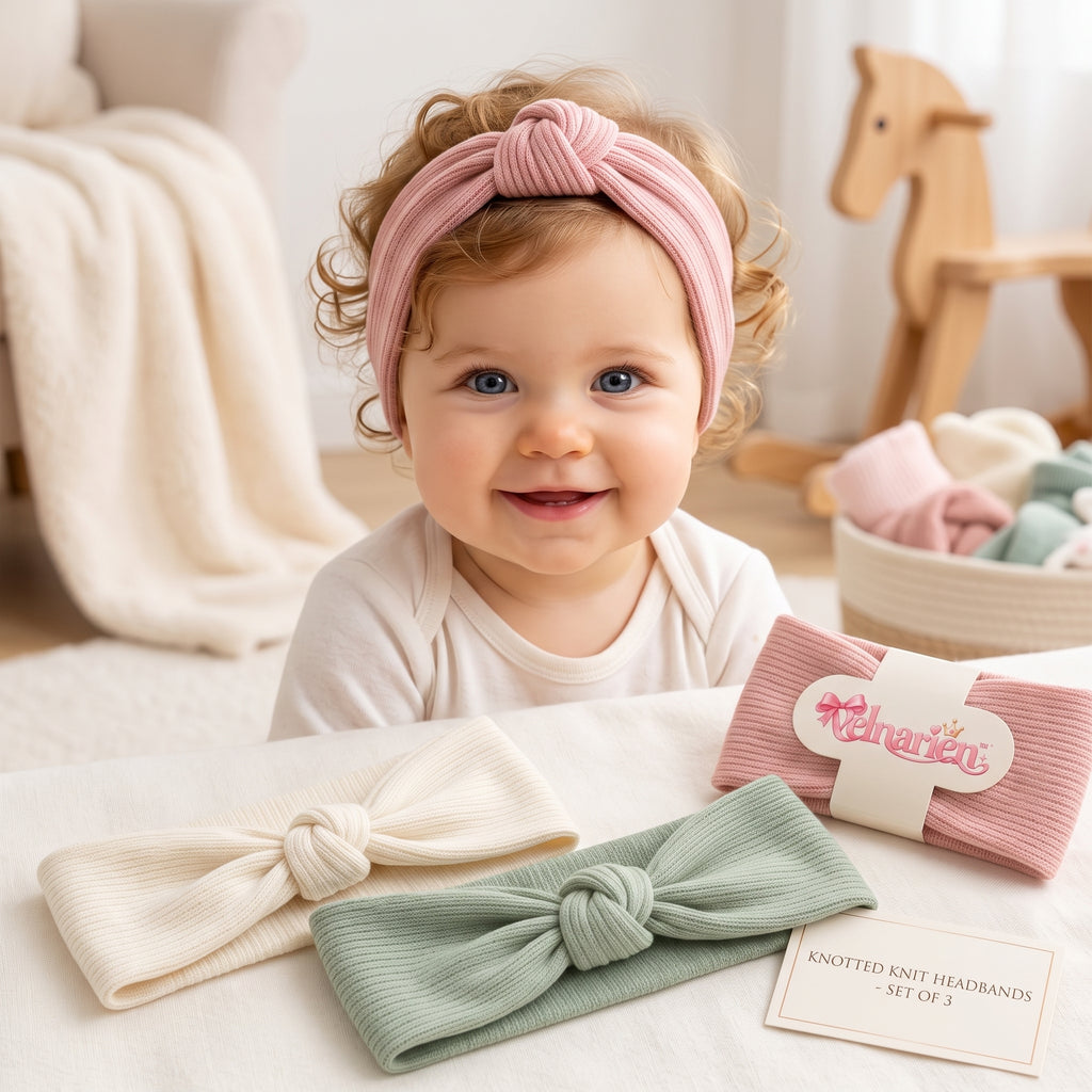 Velnarien™ Ribbed Knot Headband Set