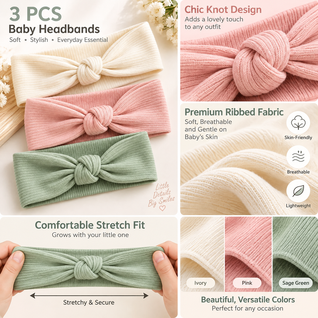 Velnarien™ Ribbed Knot Headband Set