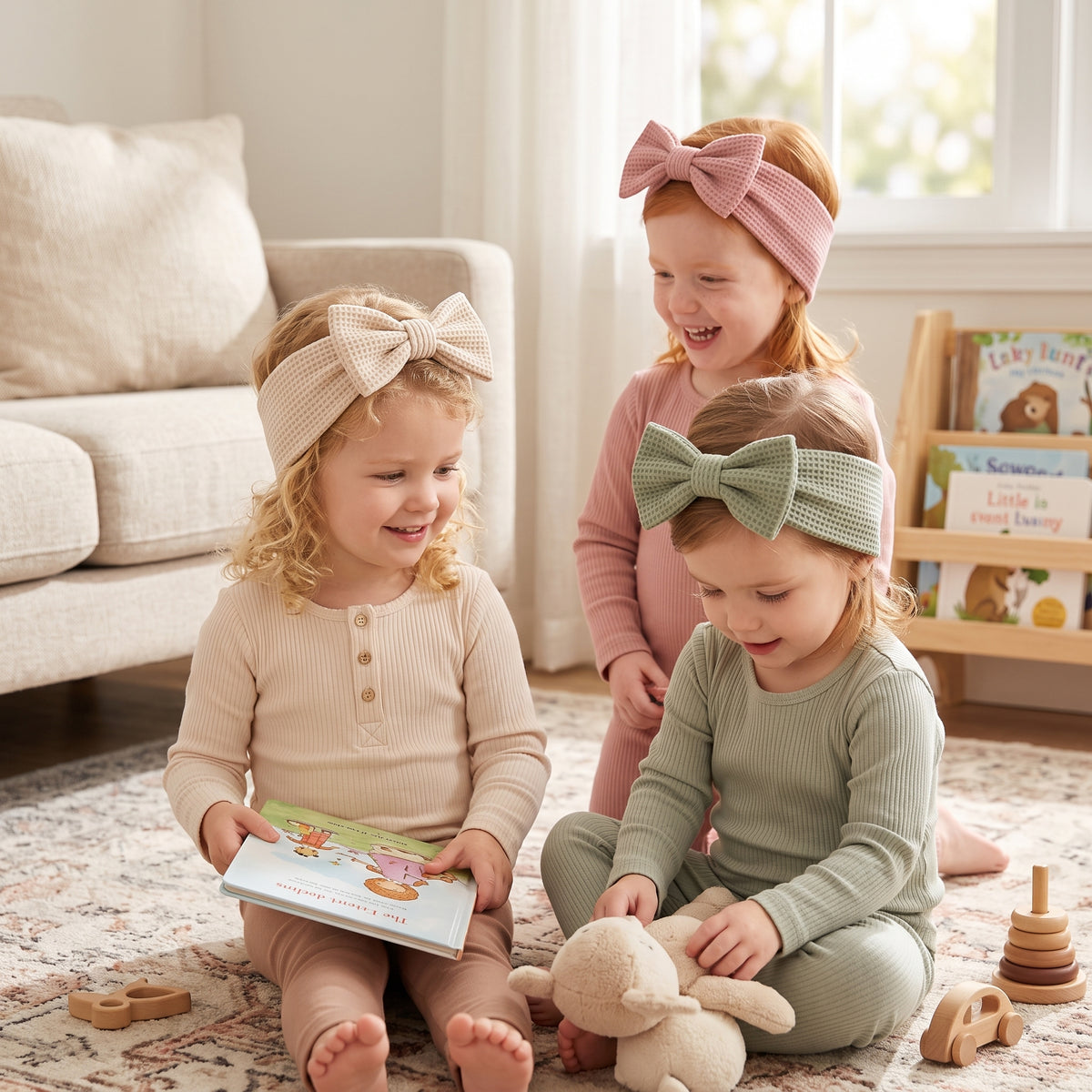 Velnarien™ Waffle Knit Bow Headband Set