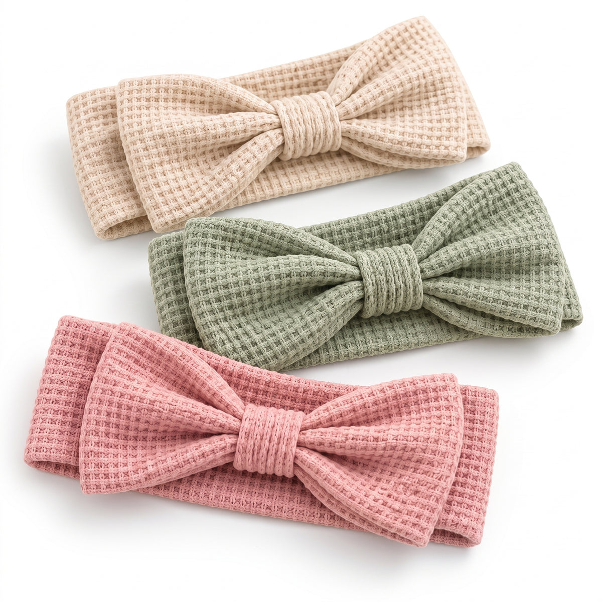 Velnarien™ Waffle Knit Bow Headband Set