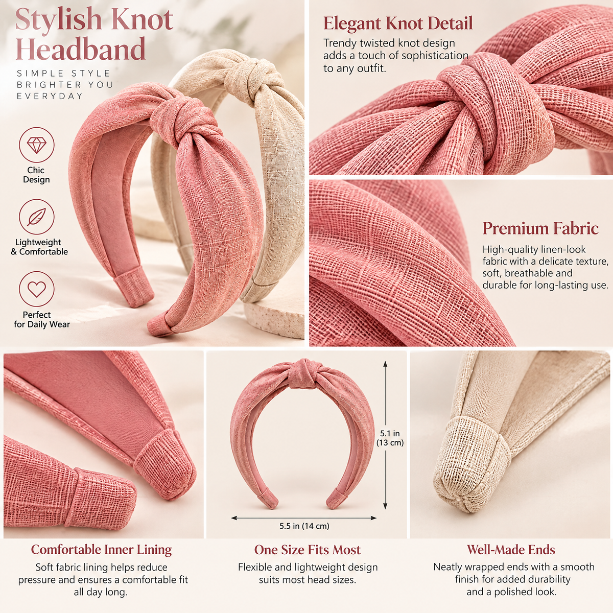 Velnarien™ Textured Knotted Headband Duo