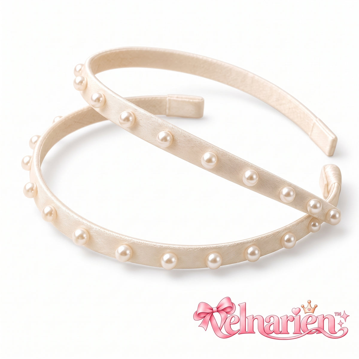 Velnarien™ Pearl Accent Satin Headband Set