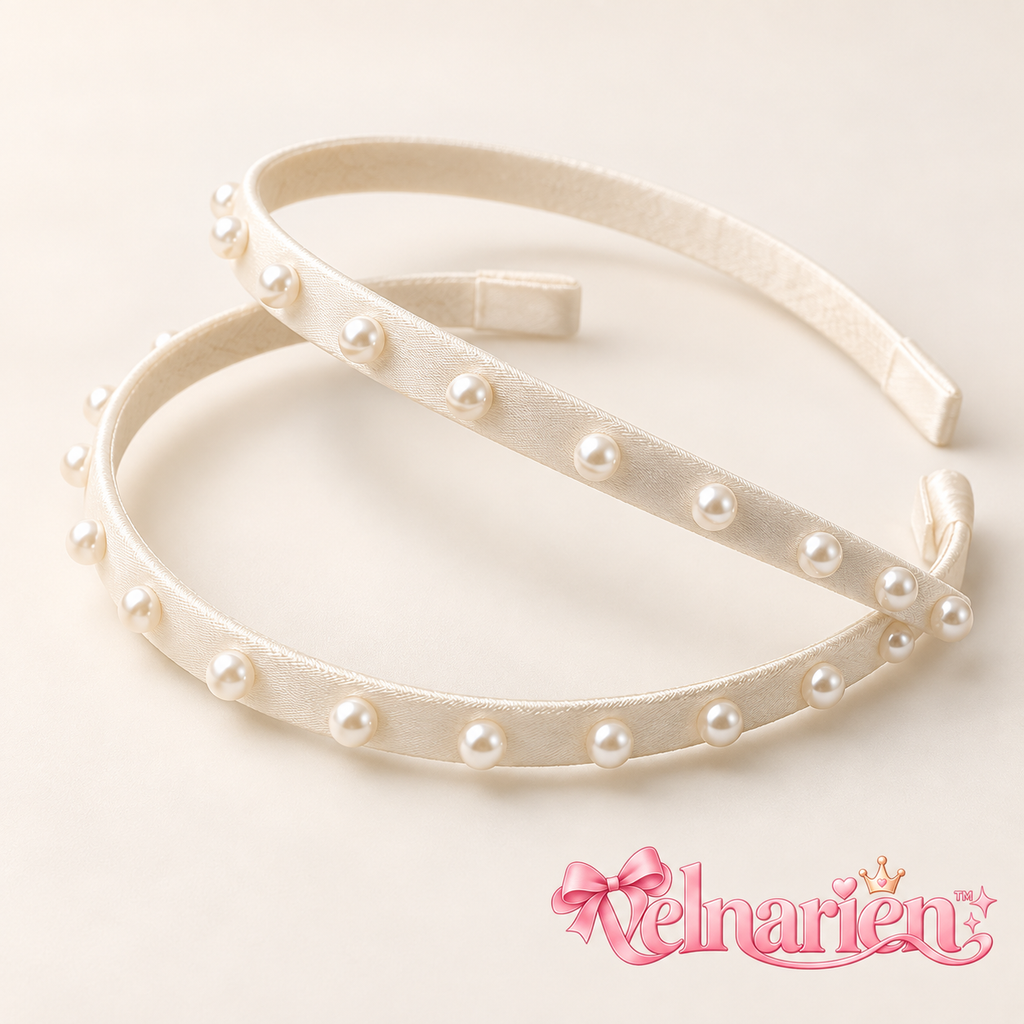 Velnarien™ Pearl Accent Satin Headband Set