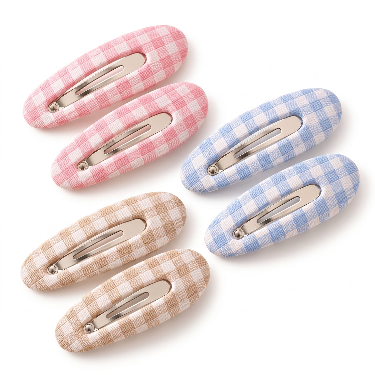 Velnarien™ Gingham Fabric Snap Clip Set