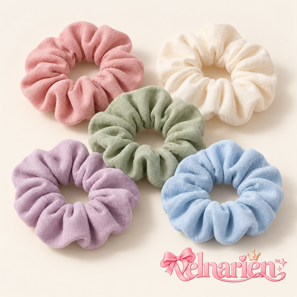 Velnarien™ Soft Textured Scrunchie Set